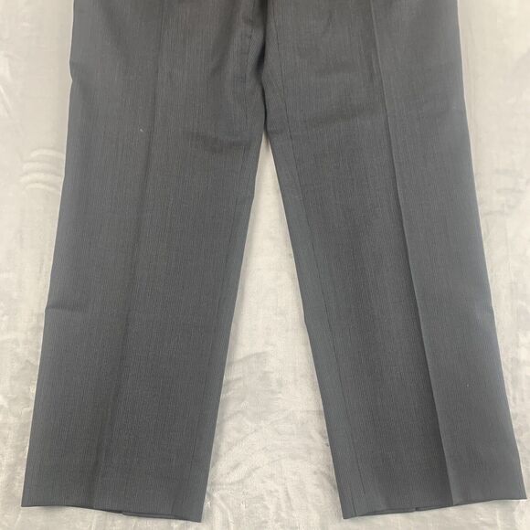 SAKS Fifth Ave‎ Spencer Dress Pants Mens 40R Gray Pinstripe 100% Wool (0491) - Picture 4 of 9